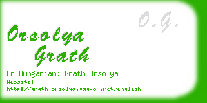 orsolya grath business card